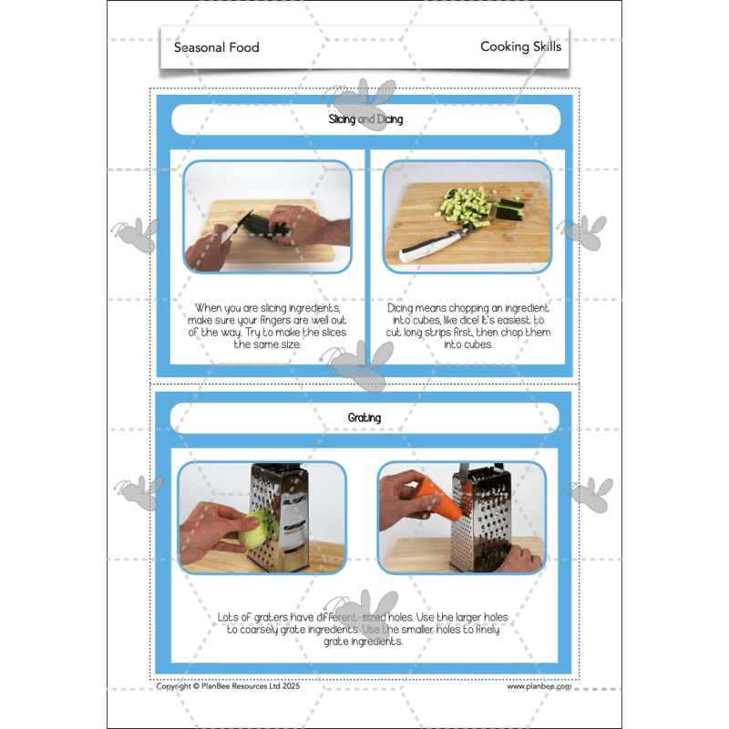 PlanBee Seasonal Food Seasonality KS2 cooking lessons by PlanBee