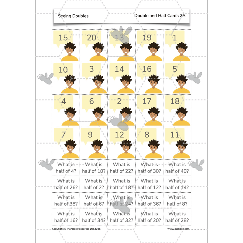 PlanBee Doubling and Halving Year 4 Maths Lessons by PlanBee