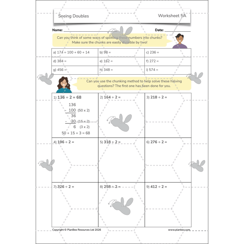 PlanBee Doubling and Halving Year 4 Maths Lessons by PlanBee
