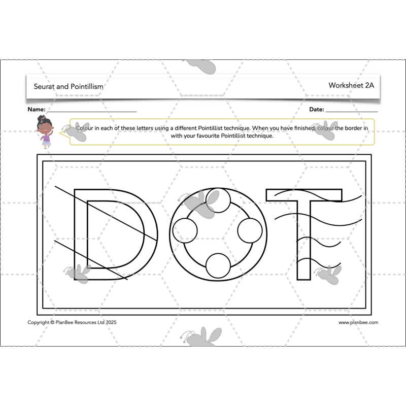 PlanBee Seurat and Pointillism KS2 Lesson Plans and Art Projects