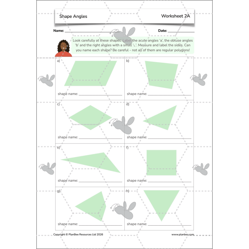 PlanBee Shape Angles Year 4 Shape Properties Lessons by PlanBee