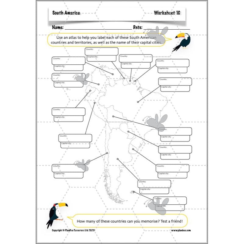 PlanBee South America KS2 Geography Lesson Pack by PlanBee