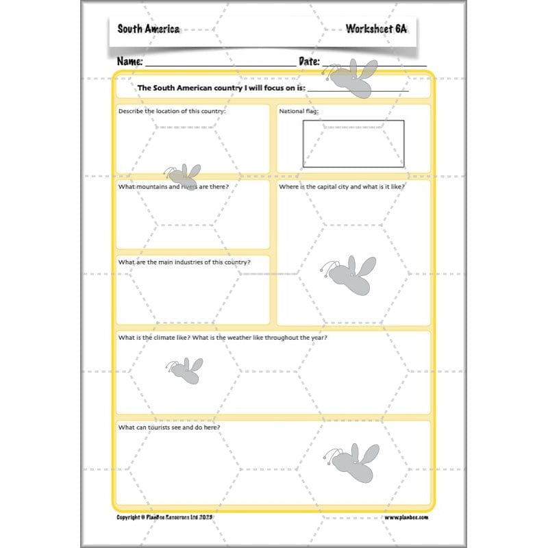 PlanBee South America KS2 Geography Lesson Pack by PlanBee
