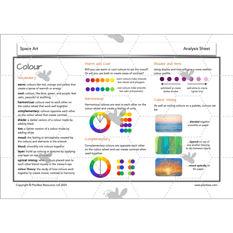 PlanBee Space Art KS2 | Year 5/6 Lessons