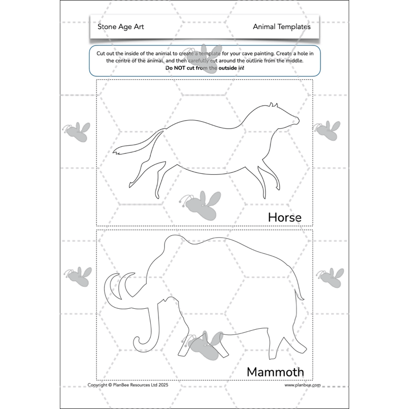 PlanBee Stone Age Art KS2 lessons
