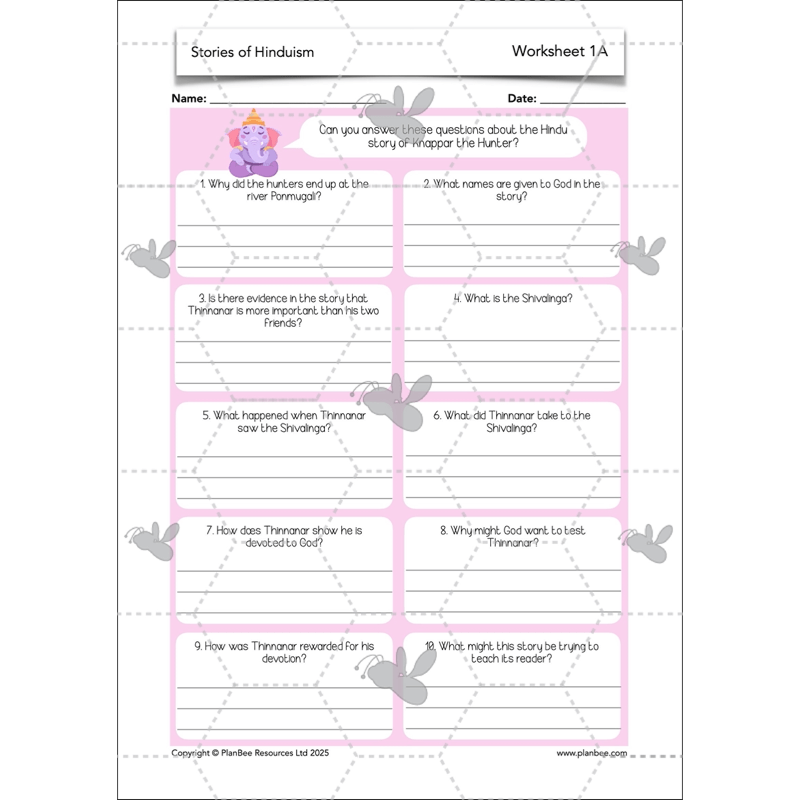 PlanBee Primary Resources Hinduism KS2 RE Lesson Pack | PlanBee