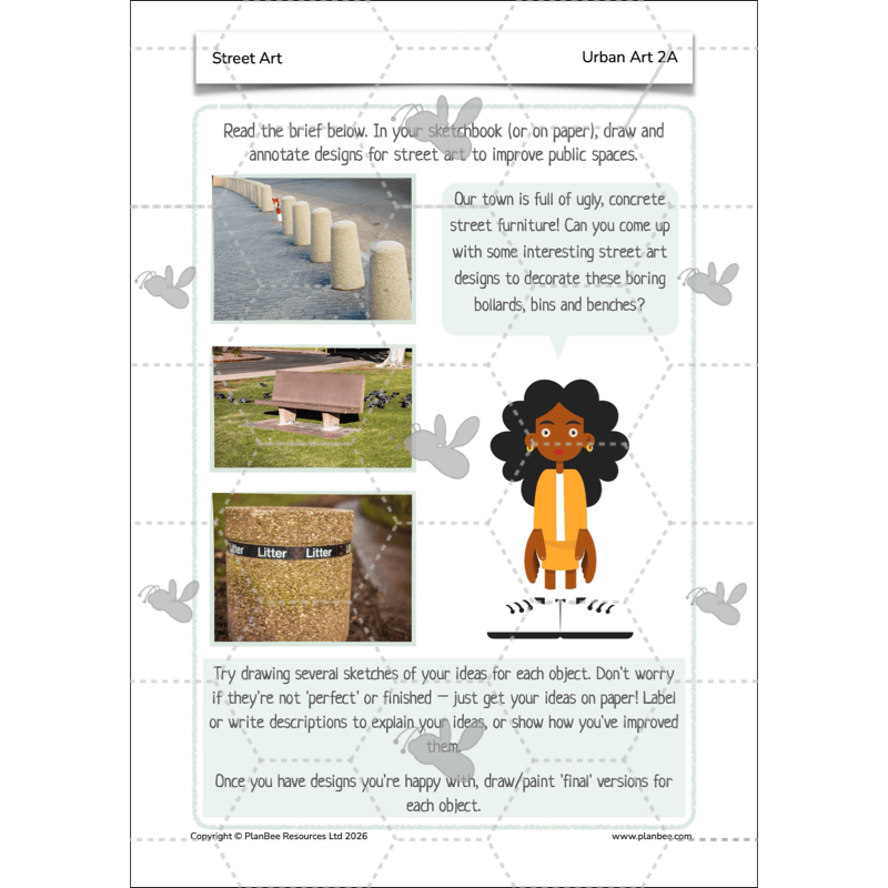 PlanBee Graffiti Art KS2 Planning | Street Art Lessons by PlanBee