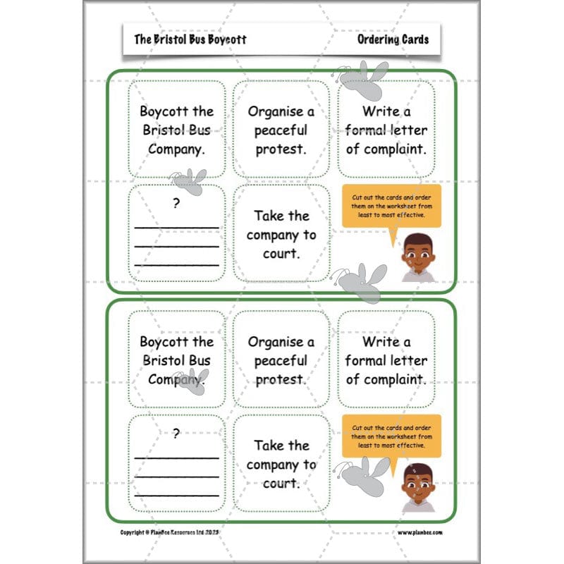 PlanBee Bristol Bus Boycott History KS2 lessons by PlanBee