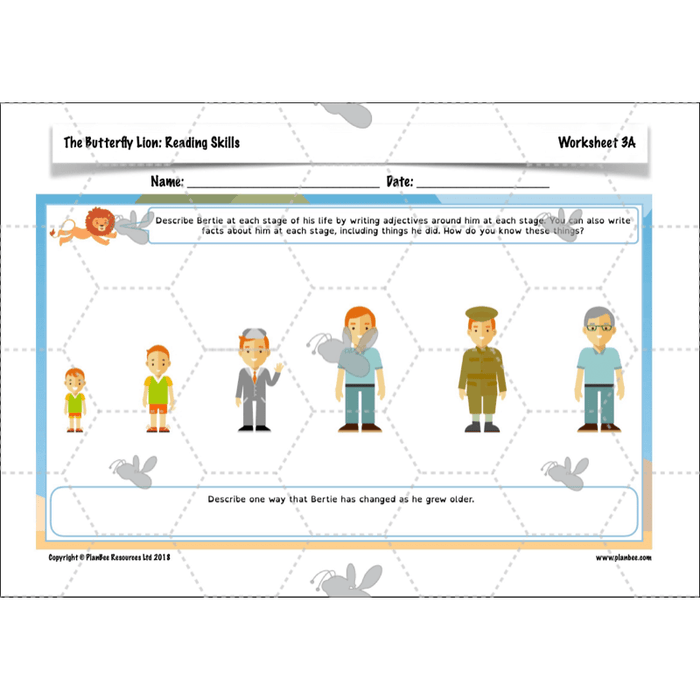 PlanBee FREE Mini-scheme | The Butterfly Lion Reading Skills KS2