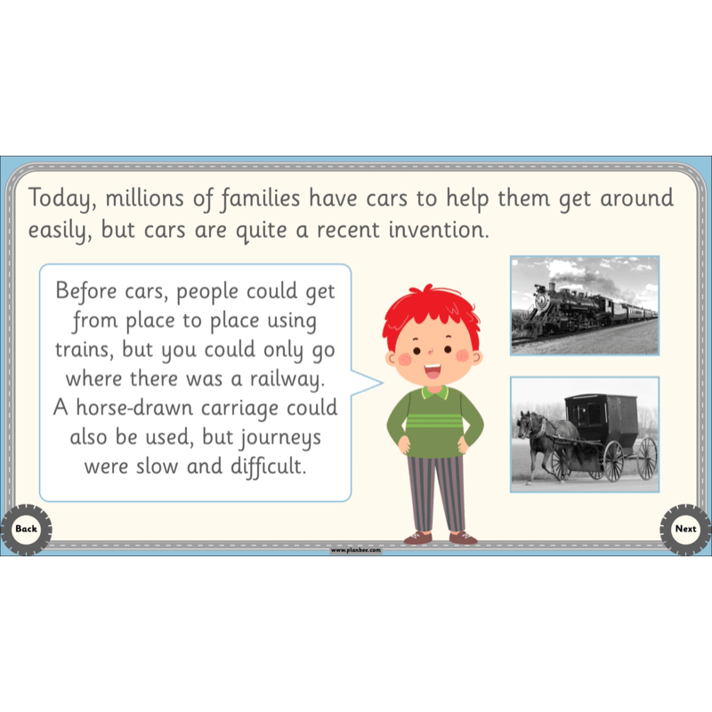 PlanBee The History of Transport KS1 History Lesson Pack