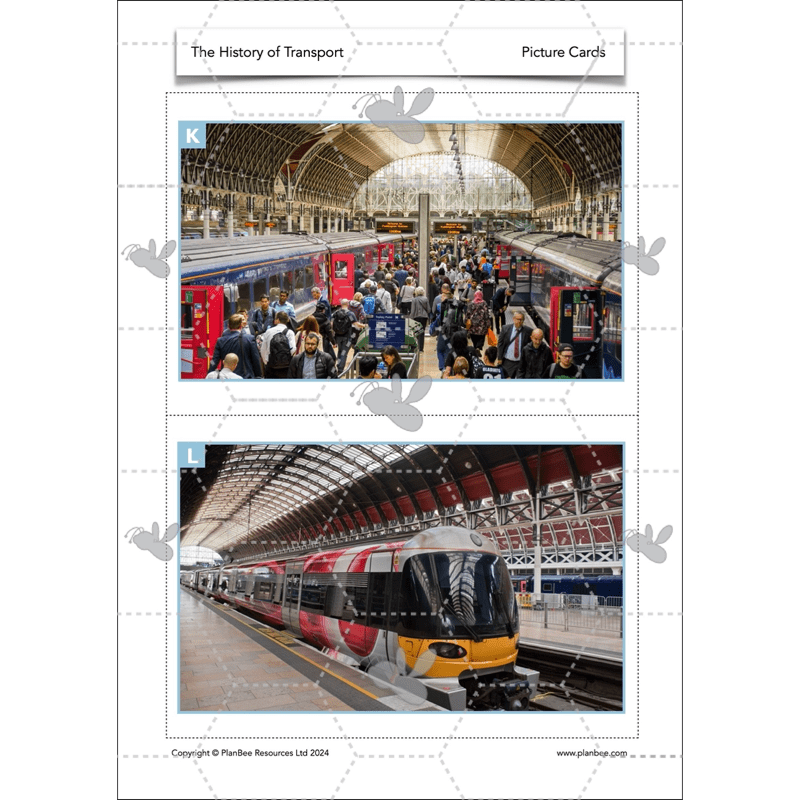 PlanBee The History of Transport KS1 History Lesson Pack