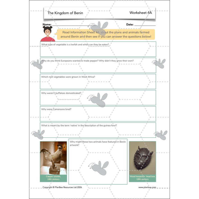 PlanBee The Kingdom of Benin KS2 History Lesson Pack