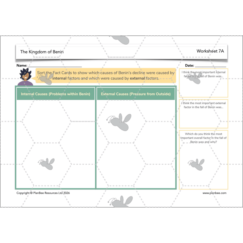 PlanBee The Kingdom of Benin KS2 History Lesson Pack