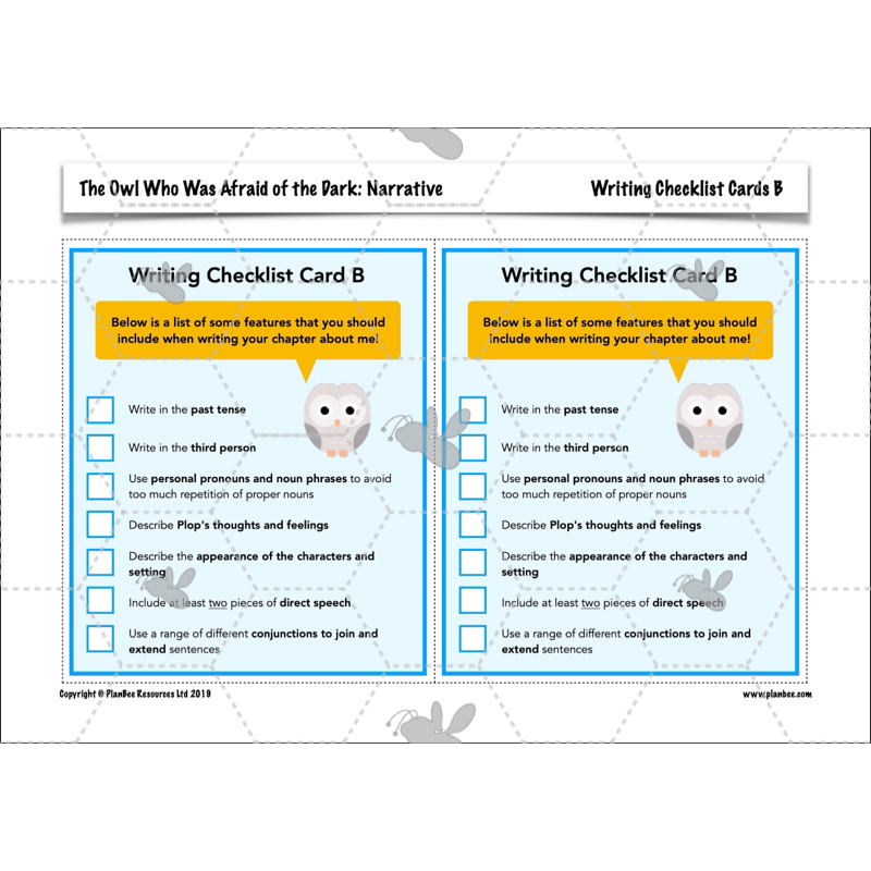 PlanBee The Owl who was Afraid of the Dark | KS2 Narrative Lessons