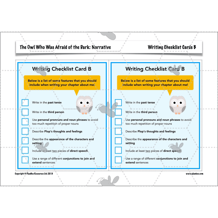 PlanBee The Owl who was Afraid of the Dark | KS2 Narrative Lessons