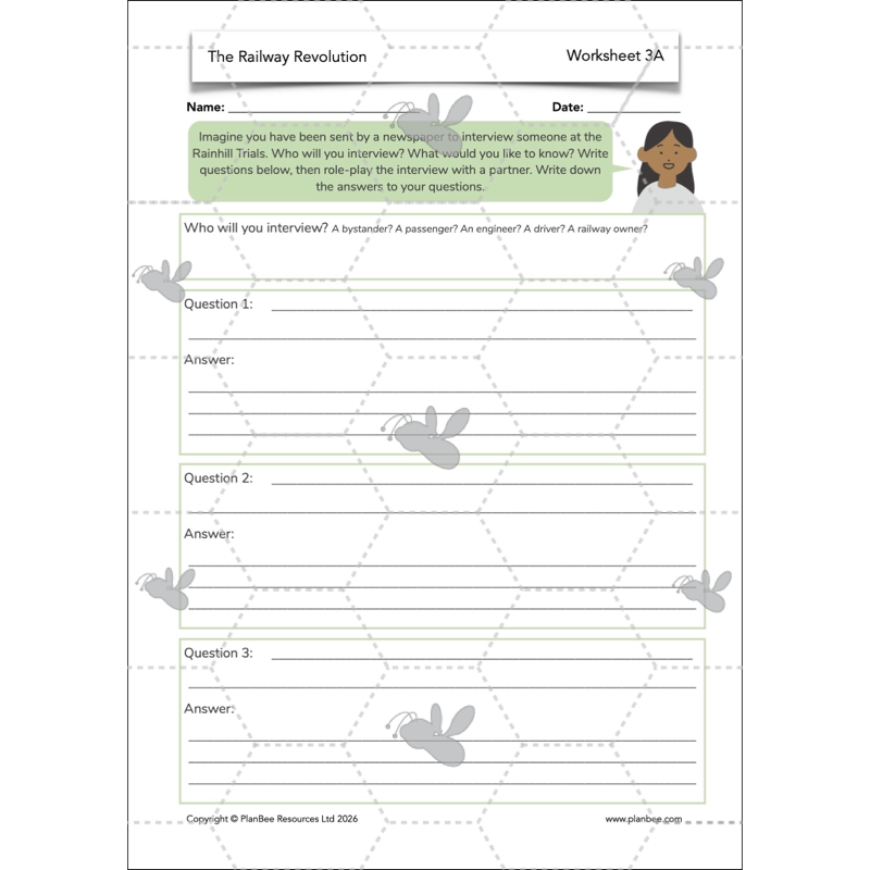 PlanBee The Railway Revolution: Industrial Revolution KS2 PlanBee