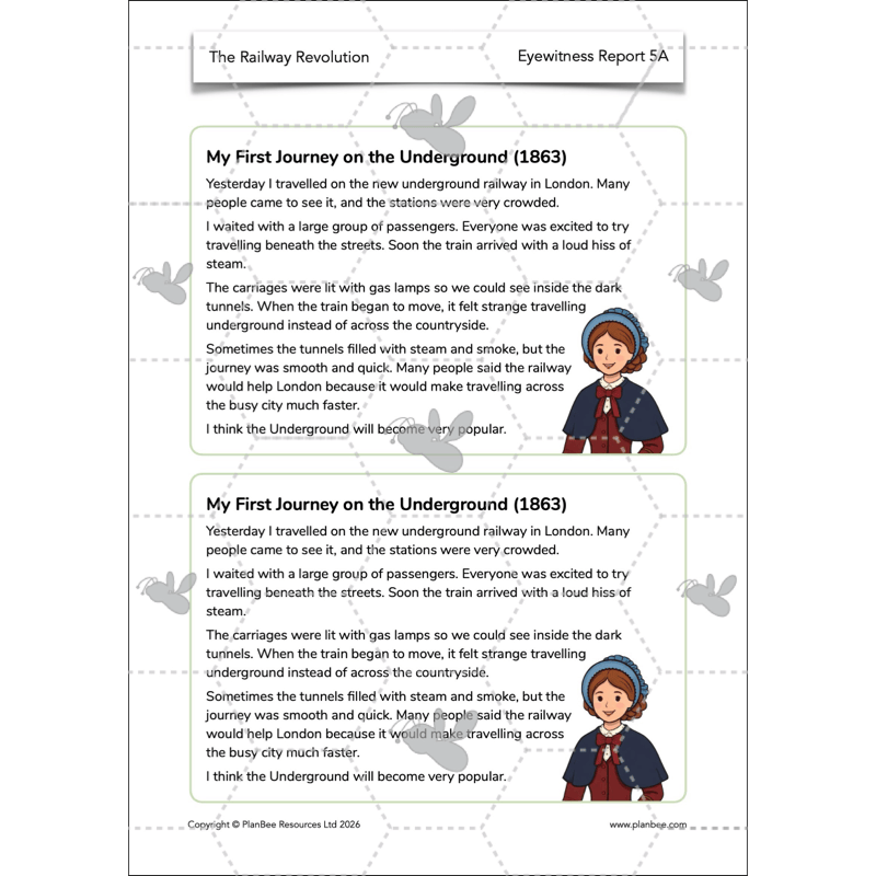 PlanBee The Railway Revolution: Industrial Revolution KS2 PlanBee