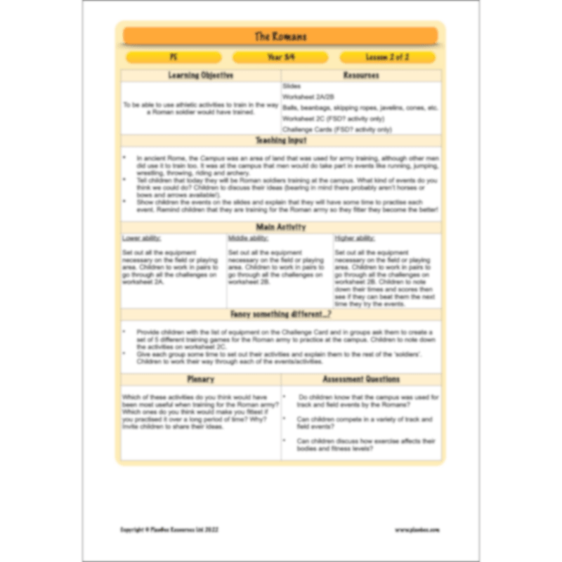 The Romans Topic Enrichment Pack