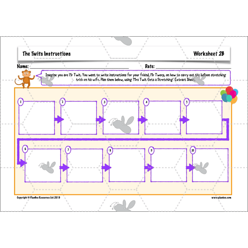 PlanBee The Twits Instructions KS2 | Year 4 English Pack