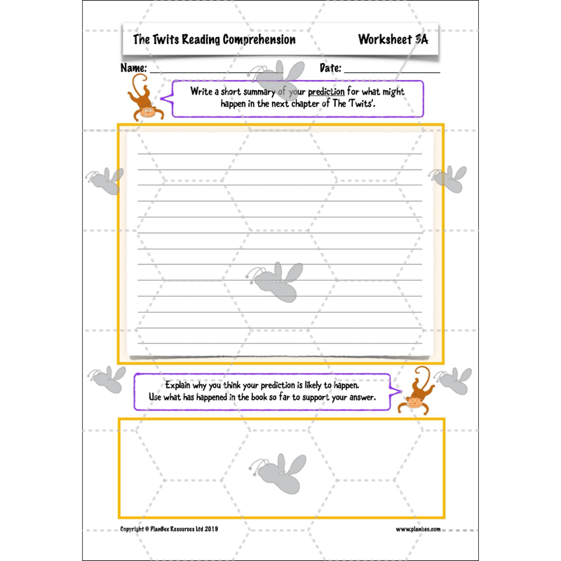 PlanBee The Twits Reading Comprehension KS2 | Year 4 English Pack