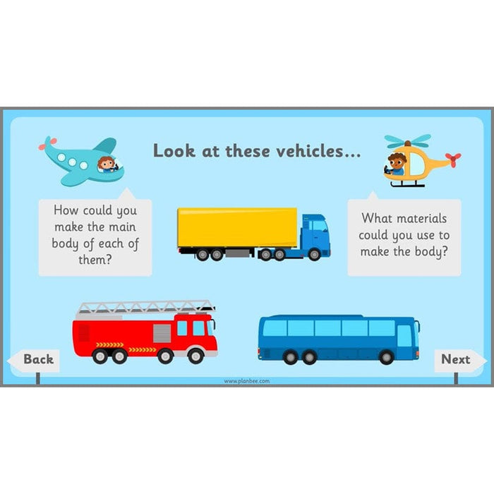 PlanBee Moving Vehicles KS1 Year 2 DT Lesson Planning by PlanBee