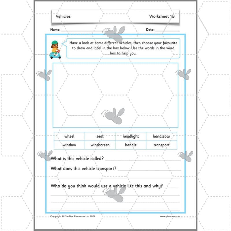 PlanBee Moving Vehicles KS1 Year 2 DT Lesson Planning by PlanBee