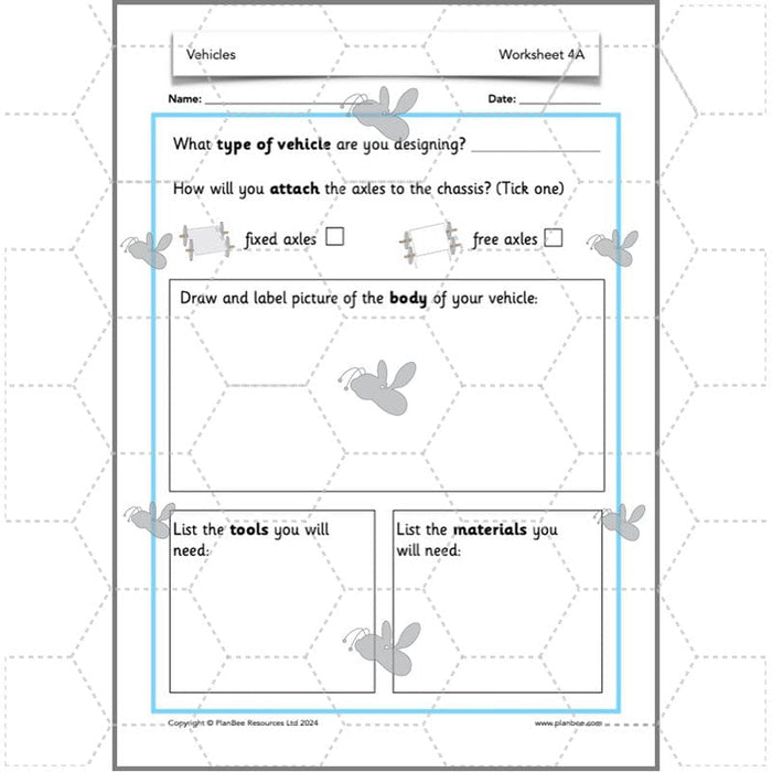 PlanBee Moving Vehicles KS1 Year 2 DT Lesson Planning by PlanBee