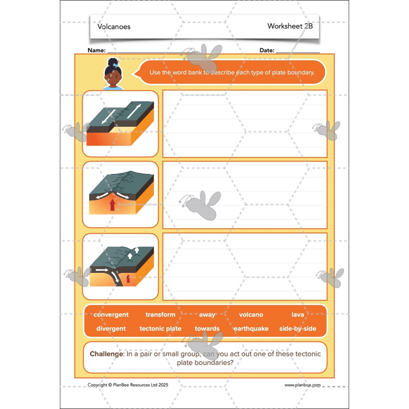 PlanBee Volcanoes KS2 Geography Lesson Planning