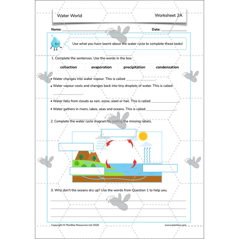 PlanBee Water World Rivers and Coasts KS2 Geography Pack by PlanBee
