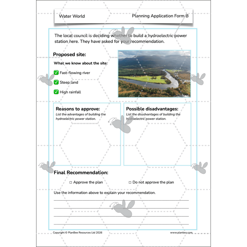 PlanBee Water World Rivers and Coasts KS2 Geography Pack by PlanBee