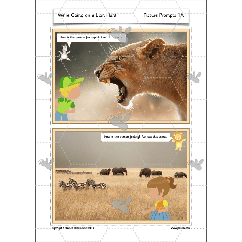 PlanBee We're Going on a Lion Hunt KS1 English Lesson Planning