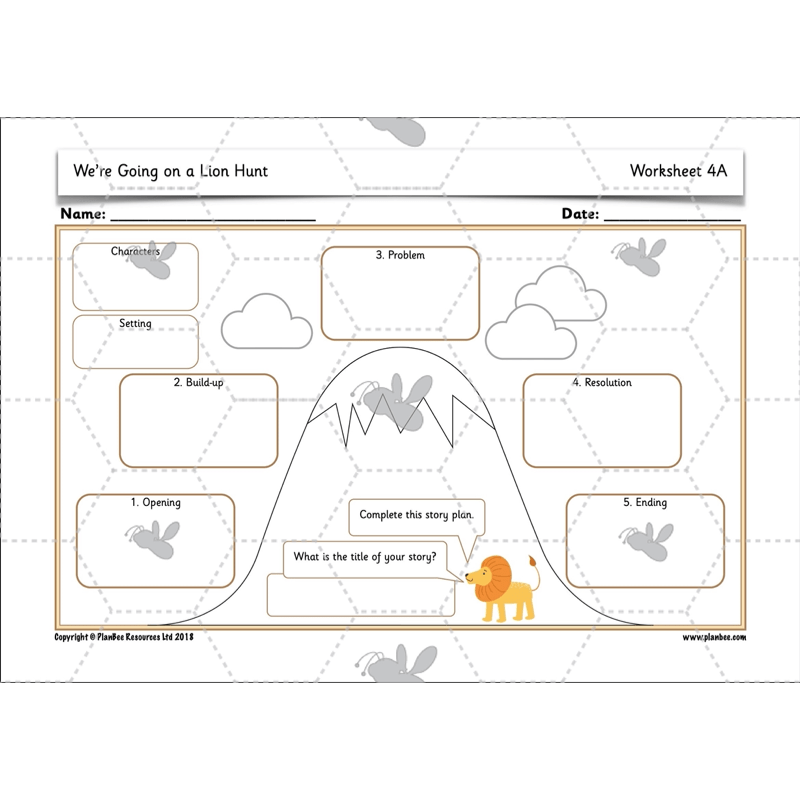PlanBee We're Going on a Lion Hunt KS1 English Lesson Planning