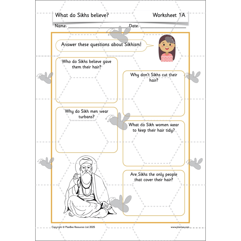 PlanBee What do Sikhs believe? | KS1 RE lesson planning