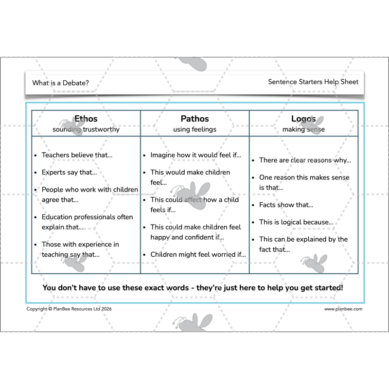 PlanBee What is a Debate KS2 | English Lessons