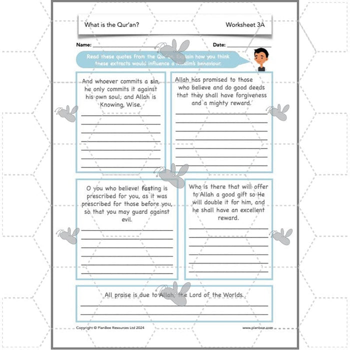 PlanBee Why is the Qur'an important to Muslims? The Quran KS2 RE