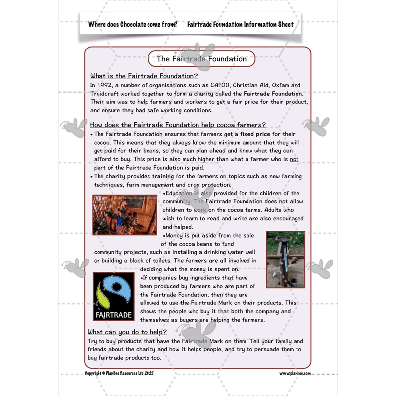 PlanBee Where does Chocolate come from? | KS2 Geography lessons