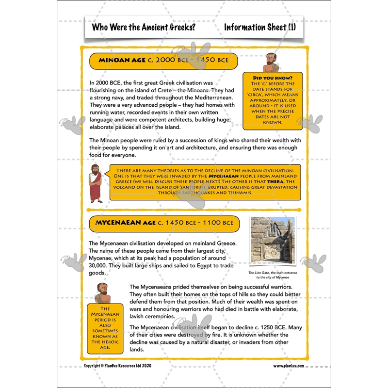 PlanBee Who were the Ancient Greeks KS2 History Lesson Plans