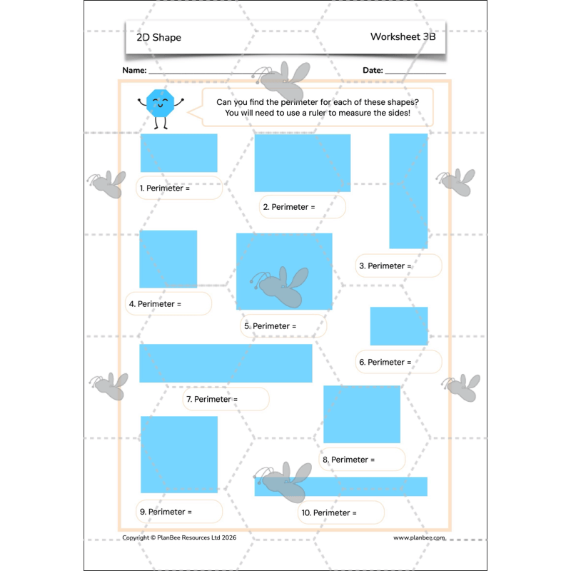 PlanBee 2D Shapes Year 3 Maths Lesson Pack by PlanBee