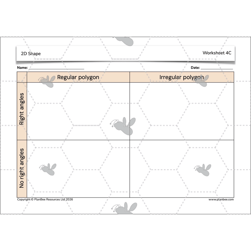 PlanBee 2D Shapes Year 3 Maths Lesson Pack by PlanBee