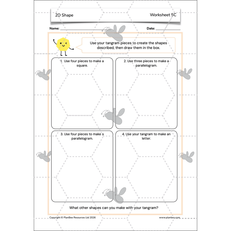 PlanBee 2D Shapes Year 3 Maths Lesson Pack by PlanBee