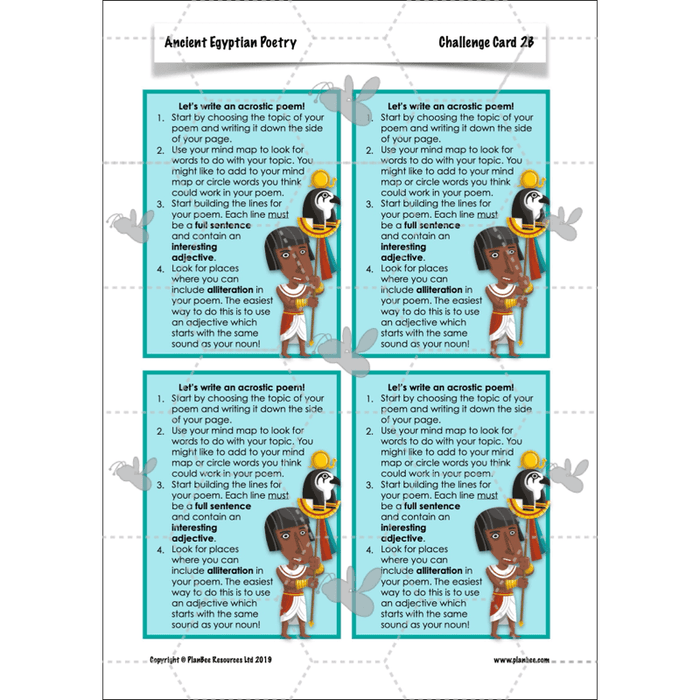 PlanBee Ancient Egyptian Poetry | KS2 English Pack