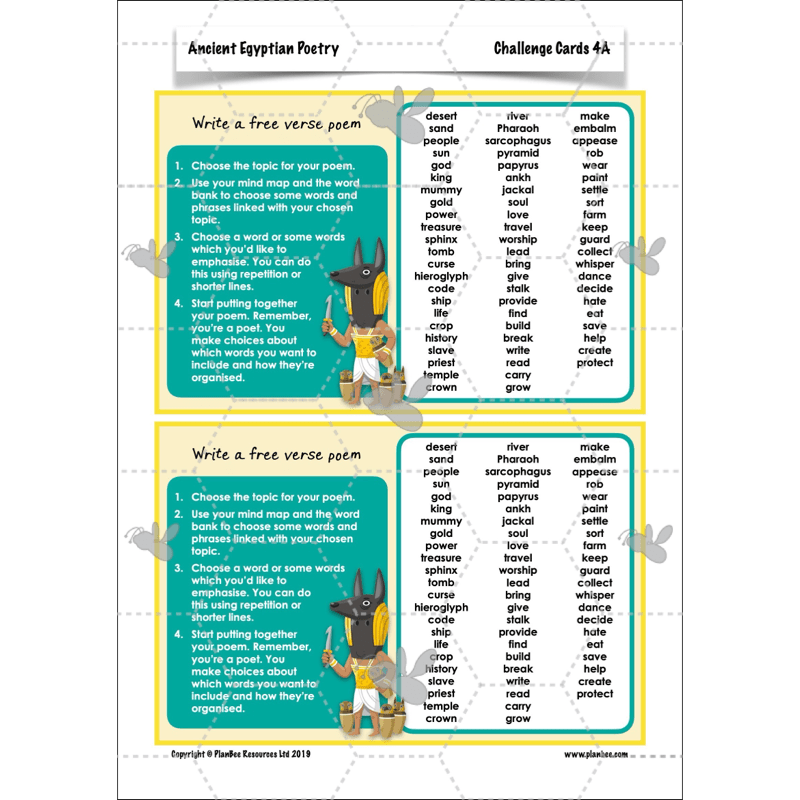 PlanBee Ancient Egyptian Poetry | KS2 English Pack