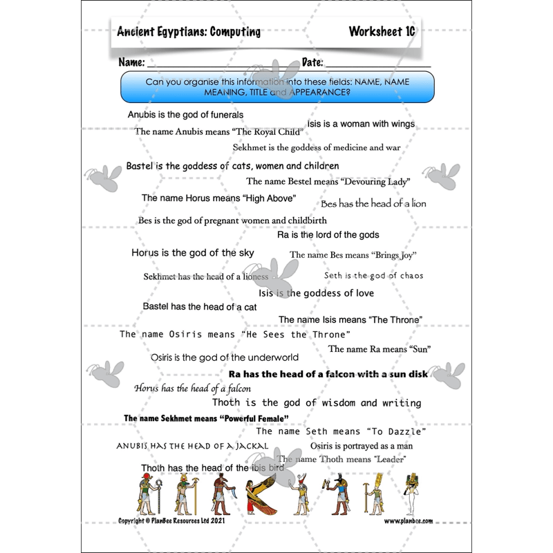 Ancient Egyptians Topic Enrichment Pack