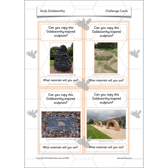 PlanBee Andy Goldsworthy KS1 Art Lesson Plans created by PlanBee