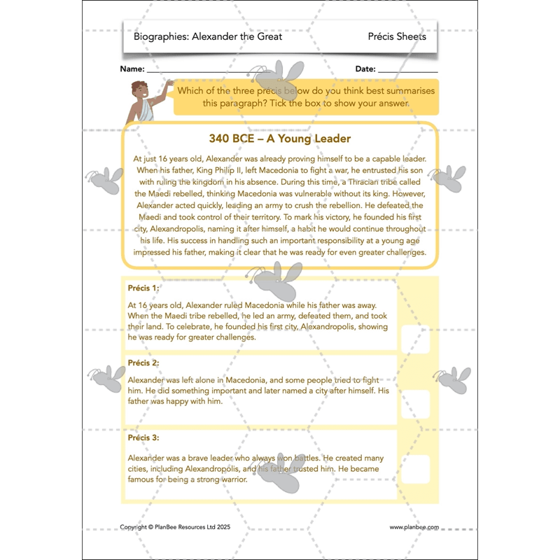 PlanBee Alexander the Great KS2 | English Lessons | Biographies