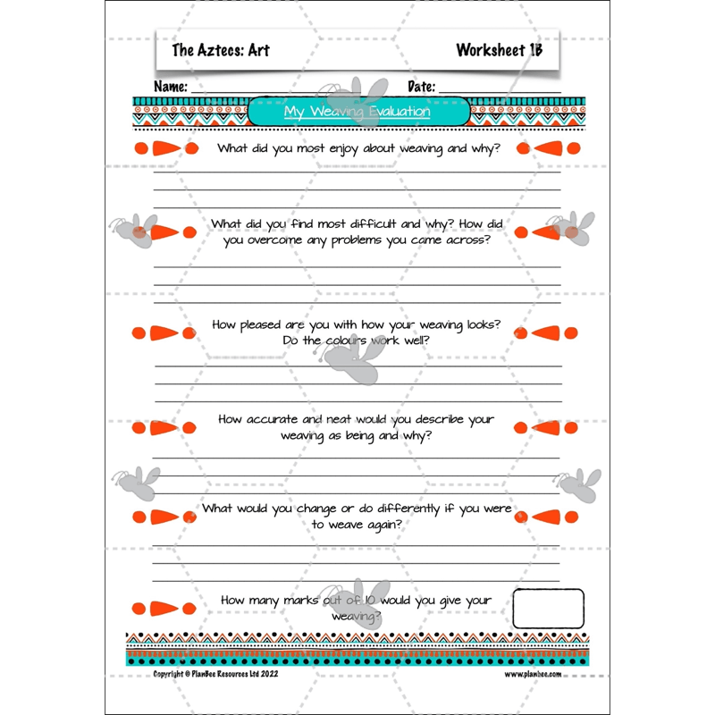 PlanBee Aztecs KS2 Topic Enrichment Pack