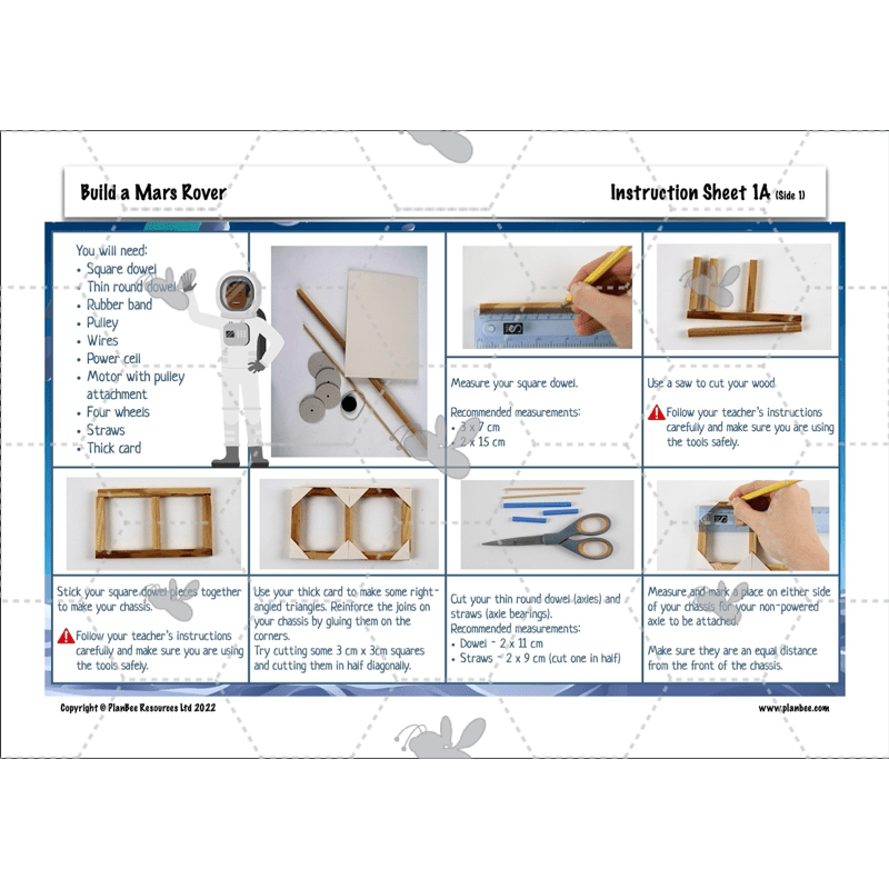 PlanBee Build a Mars Rover KS2 DT Lesson Pack
