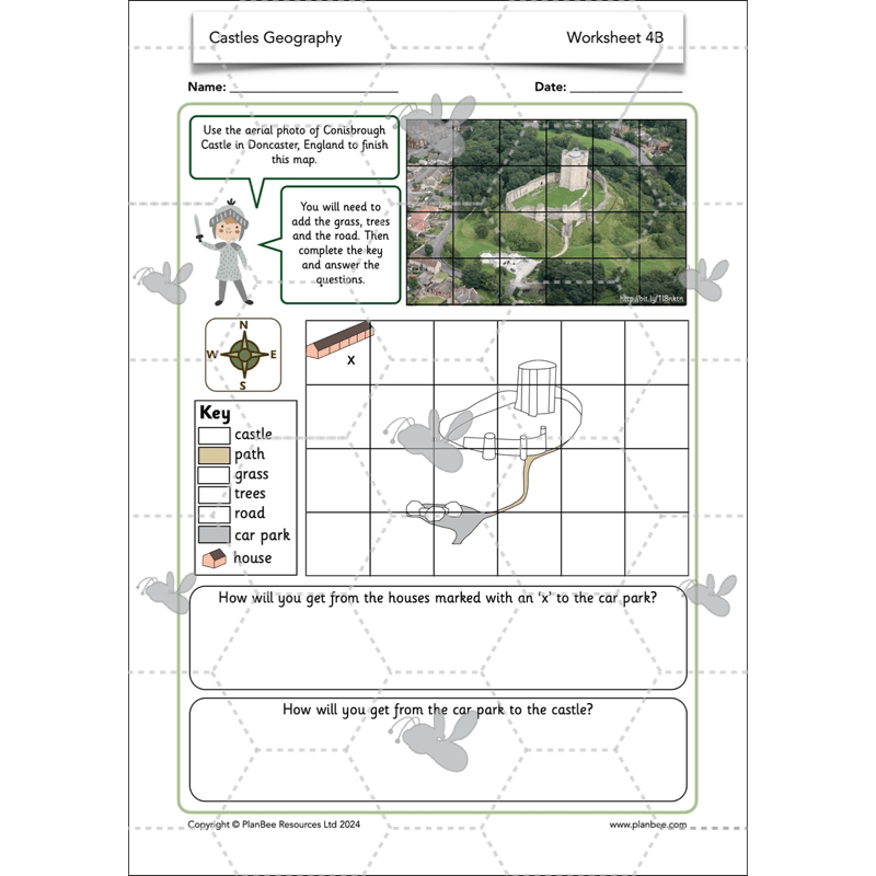 PlanBee Castles KS1 Geography Lesson Planning and Resources