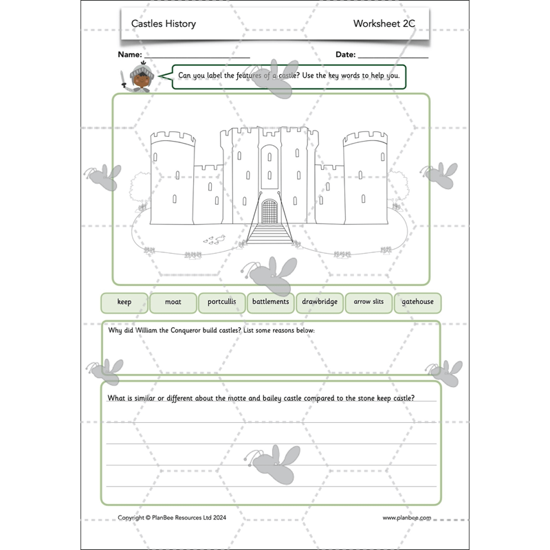 PlanBee Castles Castles KS1 History Lesson Planning and Resources