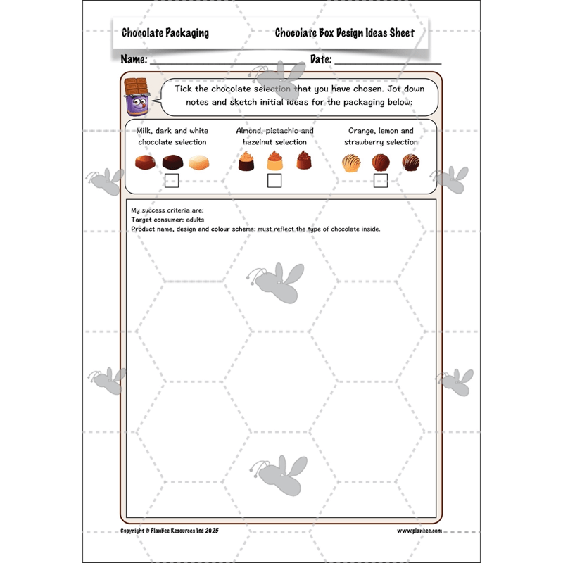 PlanBee Chocolate Packaging | KS2 DT lessons